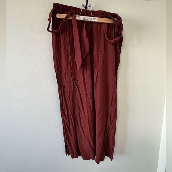 WILFRED | faun ankle pant - dark burgundy/maroon - Picture 2 of 8